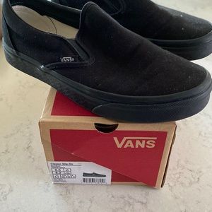 Black slip-on vans